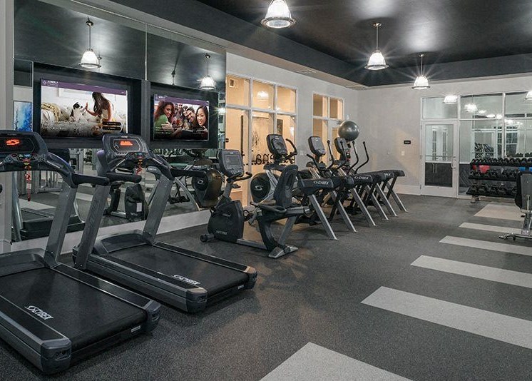 Adrenaline Cardio and Strength Studio at Abberly at Southpoint Apartment Homes by HHHunt, Virginia
